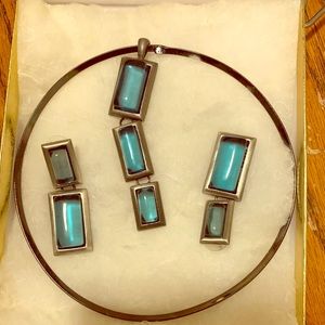 Burnished Silver Jewelry Set